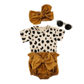 Lookin Fresh - Girls 3 piece suit set with matching headband.
